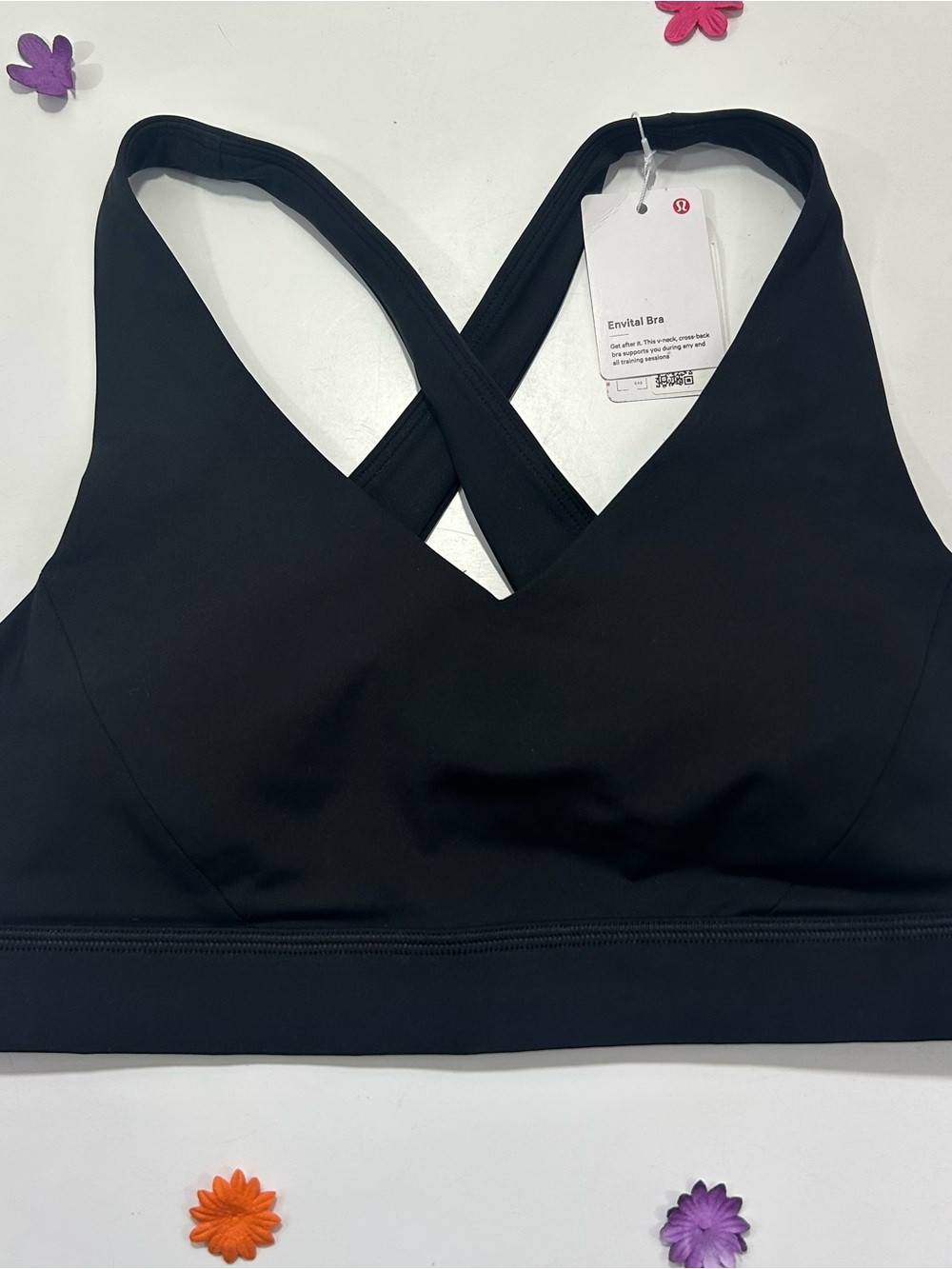 lululemon Envital Black Sports Bra 8 NWT